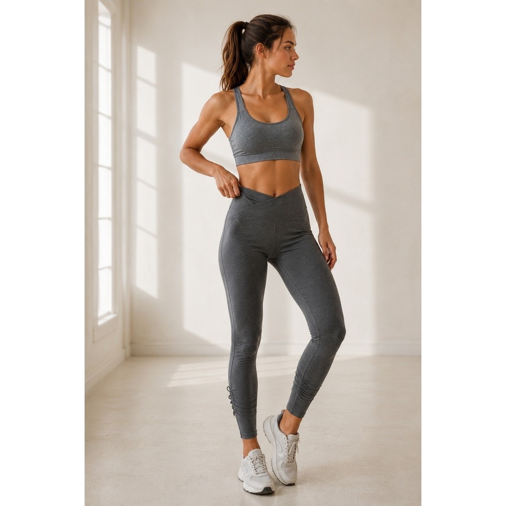 Under Armour Leggings Womens Small‎ Gray HeatGear Compression Athletic Gym Yoga